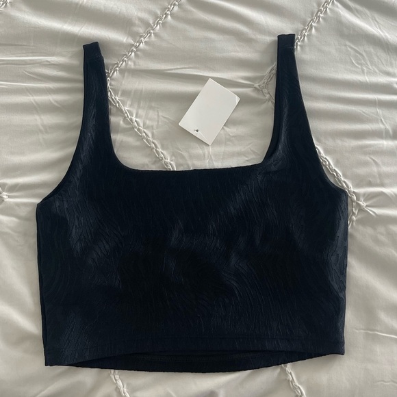 Black Bandier Workout Bra Top - Picture 3 of 5